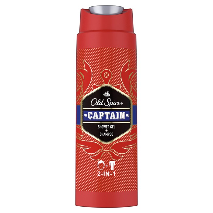 Гель для душа+шампунь Old Spice Captain, 250мл 4287